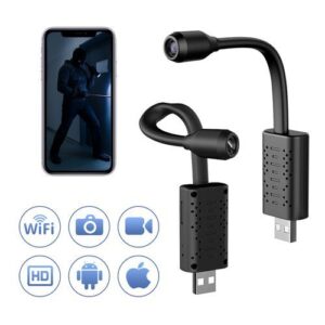 Wireless WiFi Hidden Mini Spy Camera HD Security IP Video Recorder - Black